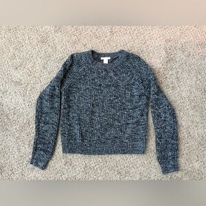 H&M Black and Gray Knit Sweater